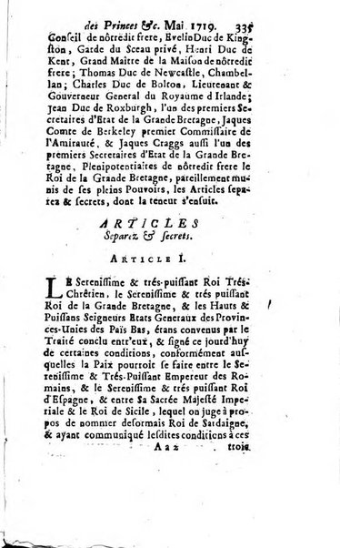 La clef du cabinet des princes de l'Europe ou recueil historique et politique sur les matières du tems