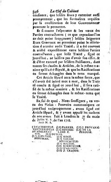 La clef du cabinet des princes de l'Europe ou recueil historique et politique sur les matières du tems