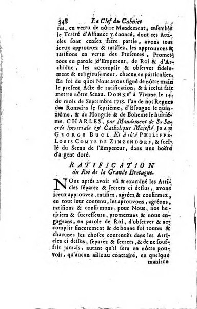 La clef du cabinet des princes de l'Europe ou recueil historique et politique sur les matières du tems