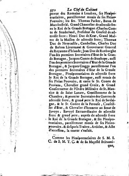 La clef du cabinet des princes de l'Europe ou recueil historique et politique sur les matières du tems