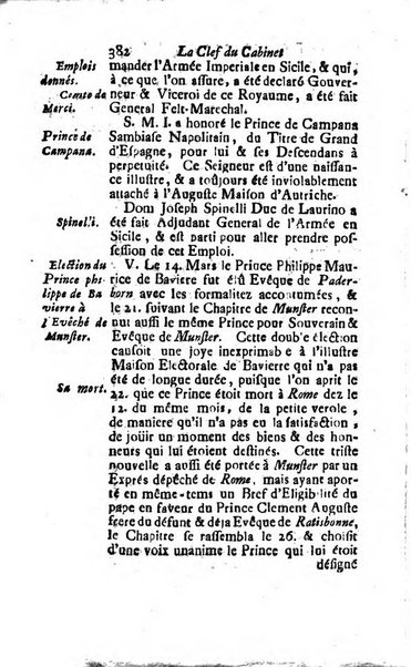 La clef du cabinet des princes de l'Europe ou recueil historique et politique sur les matières du tems