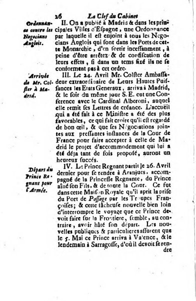 La clef du cabinet des princes de l'Europe ou recueil historique et politique sur les matières du tems