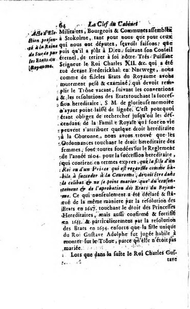 La clef du cabinet des princes de l'Europe ou recueil historique et politique sur les matières du tems