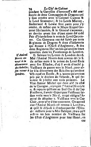 La clef du cabinet des princes de l'Europe ou recueil historique et politique sur les matières du tems