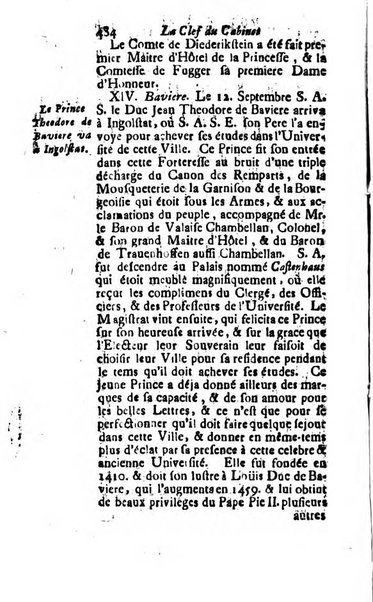 La clef du cabinet des princes de l'Europe ou recueil historique et politique sur les matières du tems