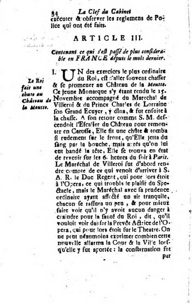 La clef du cabinet des princes de l'Europe ou recueil historique et politique sur les matières du tems