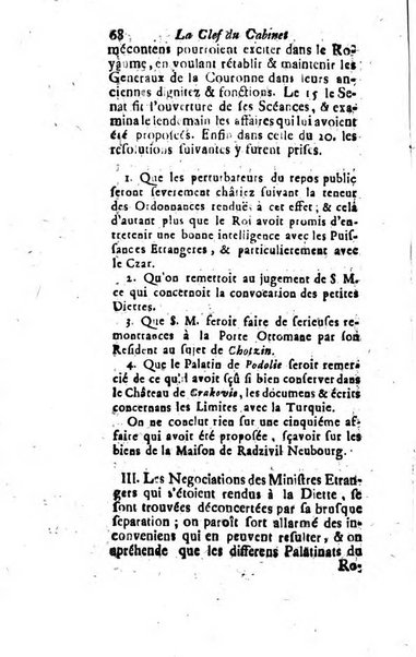 La clef du cabinet des princes de l'Europe ou recueil historique et politique sur les matières du tems