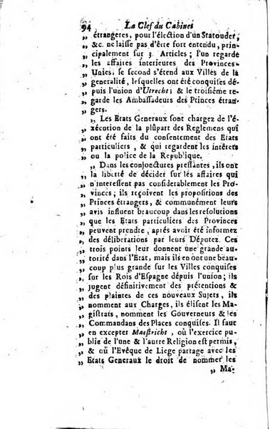 La clef du cabinet des princes de l'Europe ou recueil historique et politique sur les matières du tems