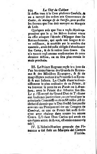 La clef du cabinet des princes de l'Europe ou recueil historique et politique sur les matières du tems