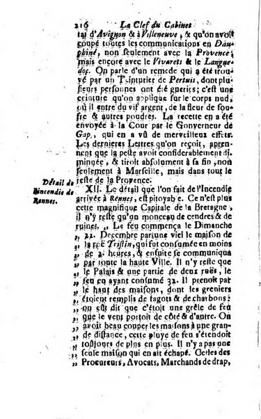 La clef du cabinet des princes de l'Europe ou recueil historique et politique sur les matières du tems