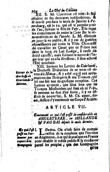 La clef du cabinet des princes de l'Europe ou recueil historique et politique sur les matières du tems