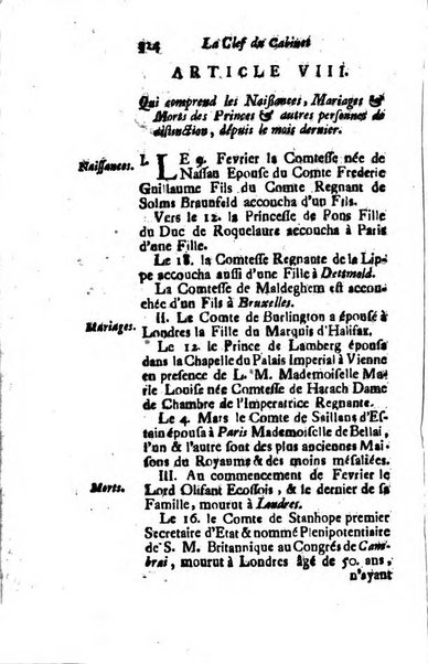 La clef du cabinet des princes de l'Europe ou recueil historique et politique sur les matières du tems