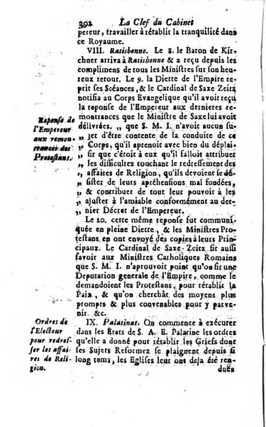 La clef du cabinet des princes de l'Europe ou recueil historique et politique sur les matières du tems