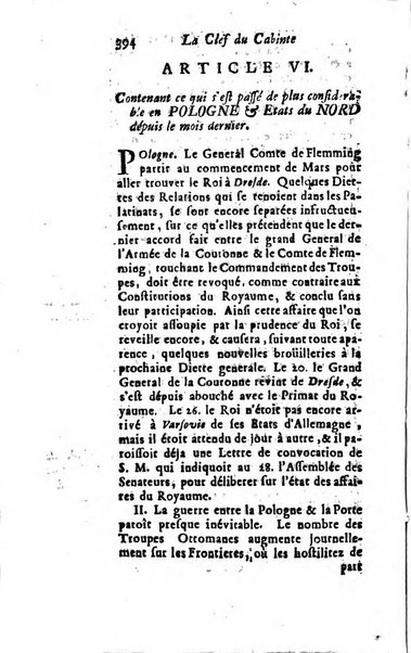 La clef du cabinet des princes de l'Europe ou recueil historique et politique sur les matières du tems