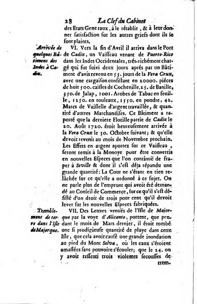 La clef du cabinet des princes de l'Europe ou recueil historique et politique sur les matières du tems