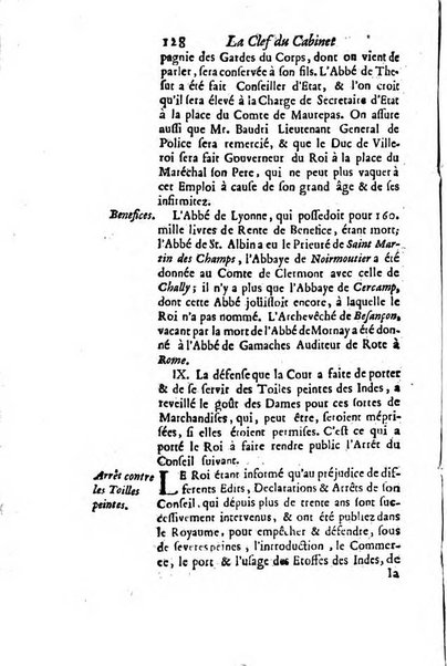 La clef du cabinet des princes de l'Europe ou recueil historique et politique sur les matières du tems