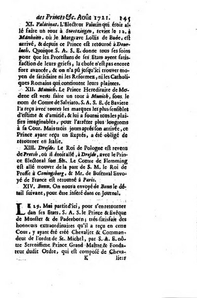 La clef du cabinet des princes de l'Europe ou recueil historique et politique sur les matières du tems