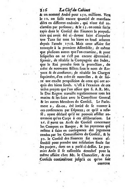 La clef du cabinet des princes de l'Europe ou recueil historique et politique sur les matières du tems