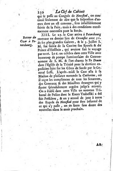 La clef du cabinet des princes de l'Europe ou recueil historique et politique sur les matières du tems