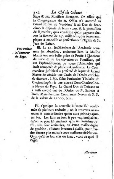 La clef du cabinet des princes de l'Europe ou recueil historique et politique sur les matières du tems