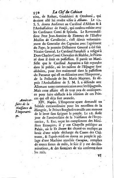 La clef du cabinet des princes de l'Europe ou recueil historique et politique sur les matières du tems