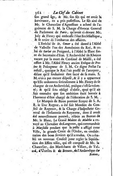 La clef du cabinet des princes de l'Europe ou recueil historique et politique sur les matières du tems