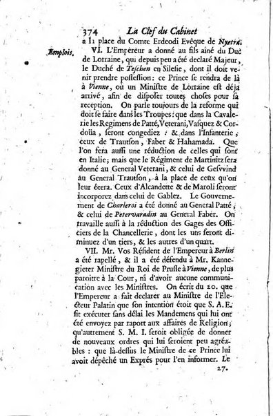 La clef du cabinet des princes de l'Europe ou recueil historique et politique sur les matières du tems