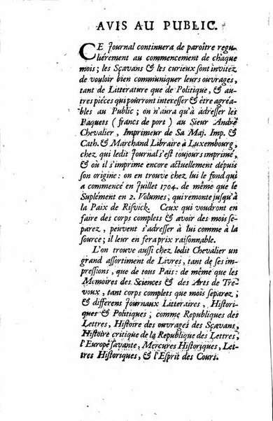 La clef du cabinet des princes de l'Europe ou recueil historique et politique sur les matières du tems