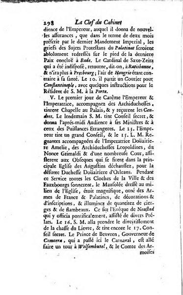 La clef du cabinet des princes de l'Europe ou recueil historique et politique sur les matières du tems