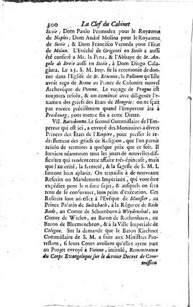 La clef du cabinet des princes de l'Europe ou recueil historique et politique sur les matières du tems