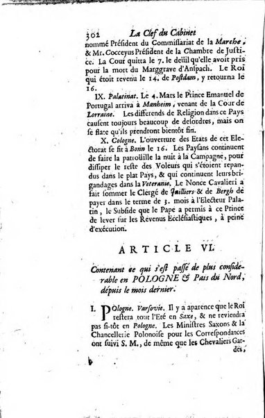 La clef du cabinet des princes de l'Europe ou recueil historique et politique sur les matières du tems