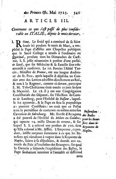 La clef du cabinet des princes de l'Europe ou recueil historique et politique sur les matières du tems