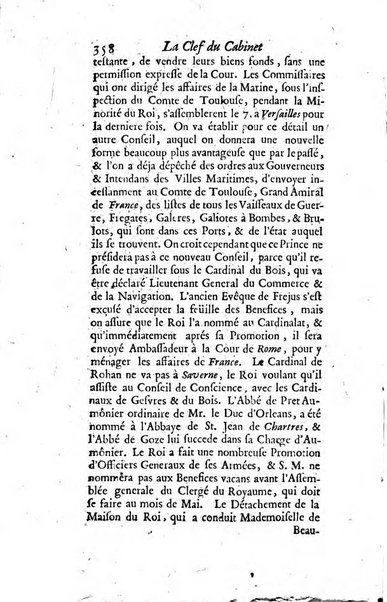 La clef du cabinet des princes de l'Europe ou recueil historique et politique sur les matières du tems