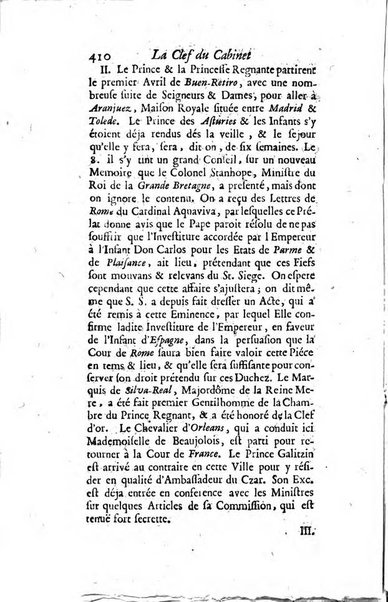 La clef du cabinet des princes de l'Europe ou recueil historique et politique sur les matières du tems