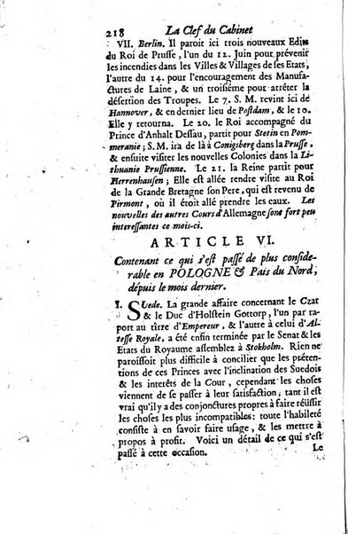 La clef du cabinet des princes de l'Europe ou recueil historique et politique sur les matières du tems