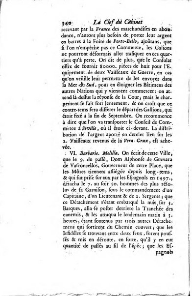 La clef du cabinet des princes de l'Europe ou recueil historique et politique sur les matières du tems