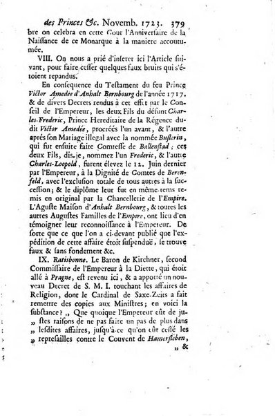 La clef du cabinet des princes de l'Europe ou recueil historique et politique sur les matières du tems