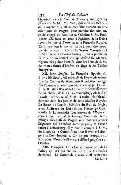 La clef du cabinet des princes de l'Europe ou recueil historique et politique sur les matières du tems