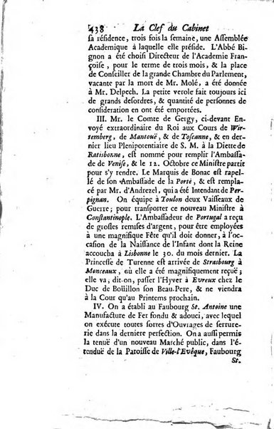 La clef du cabinet des princes de l'Europe ou recueil historique et politique sur les matières du tems