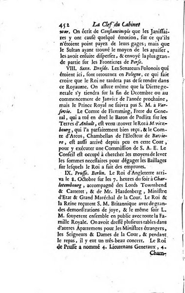 La clef du cabinet des princes de l'Europe ou recueil historique et politique sur les matières du tems