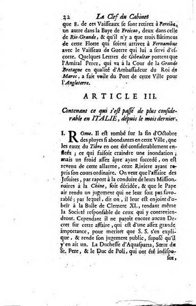 La clef du cabinet des princes de l'Europe ou recueil historique et politique sur les matières du tems