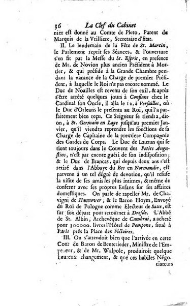 La clef du cabinet des princes de l'Europe ou recueil historique et politique sur les matières du tems