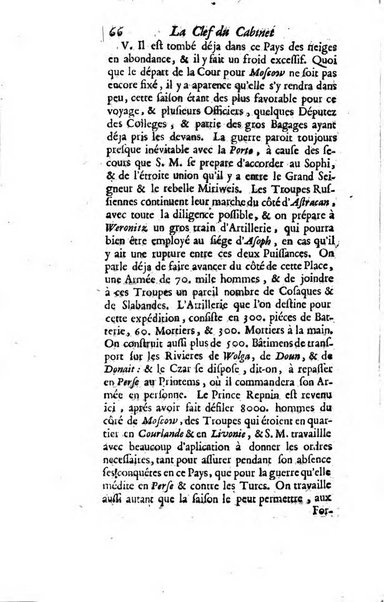 La clef du cabinet des princes de l'Europe ou recueil historique et politique sur les matières du tems