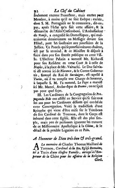 La clef du cabinet des princes de l'Europe ou recueil historique et politique sur les matières du tems