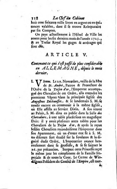 La clef du cabinet des princes de l'Europe ou recueil historique et politique sur les matières du tems