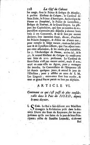 La clef du cabinet des princes de l'Europe ou recueil historique et politique sur les matières du tems