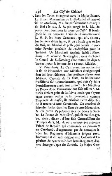 La clef du cabinet des princes de l'Europe ou recueil historique et politique sur les matières du tems