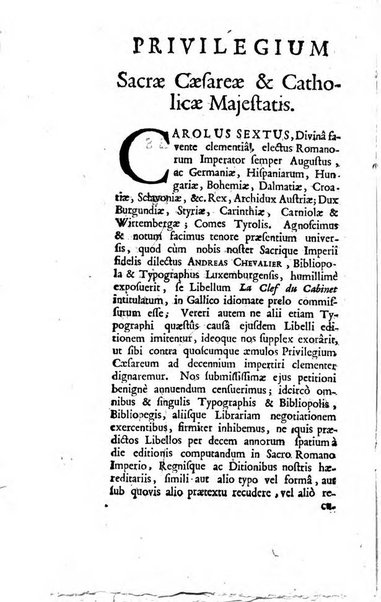 La clef du cabinet des princes de l'Europe ou recueil historique et politique sur les matières du tems