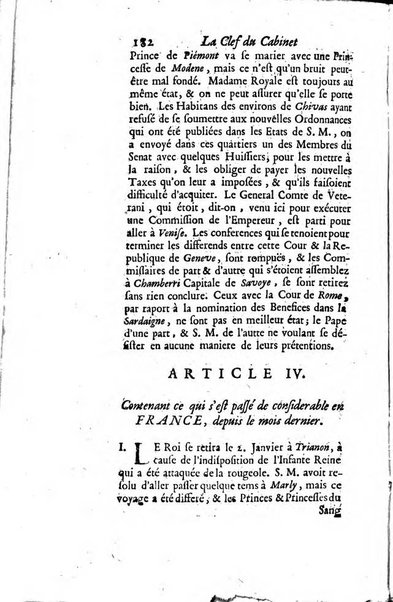 La clef du cabinet des princes de l'Europe ou recueil historique et politique sur les matières du tems