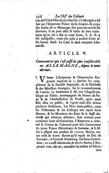 La clef du cabinet des princes de l'Europe ou recueil historique et politique sur les matières du tems